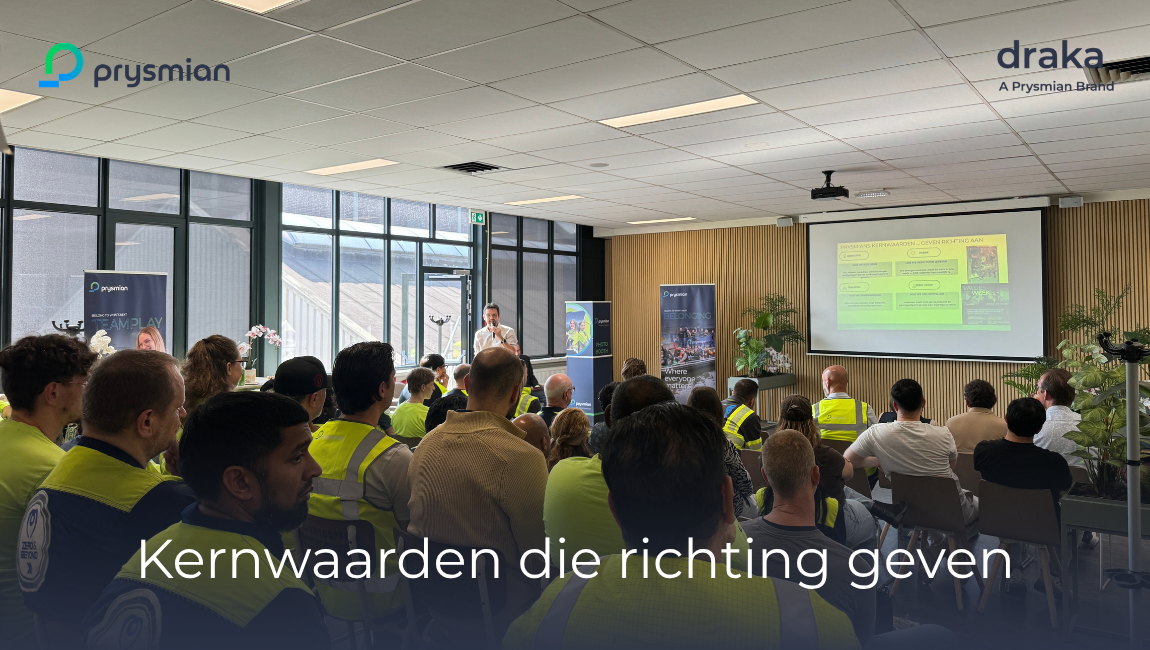 Employees attending a Prysmian Value Week roadshow event.