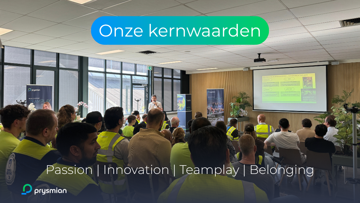 Employees attending a Prysmian Value Week roadshow event.